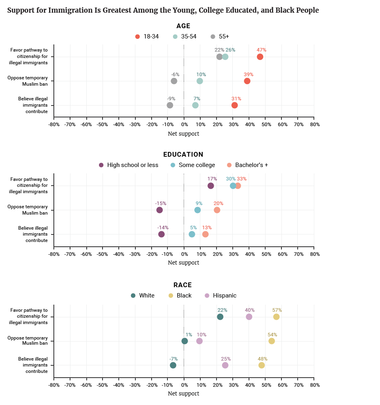 Support for Immigration Is Greatest Among the Young, College Educated, and Black People