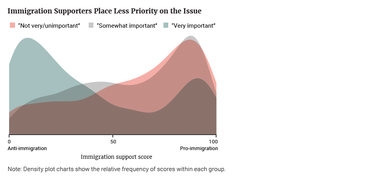 Immigration Supporters Place Less Priority on the Issue